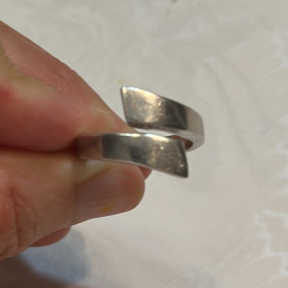 Vintage Sterling Silver Wrap Around Ring Marked NF 925 by Artist Thailand 6 3/4” - Picture 8 of 9